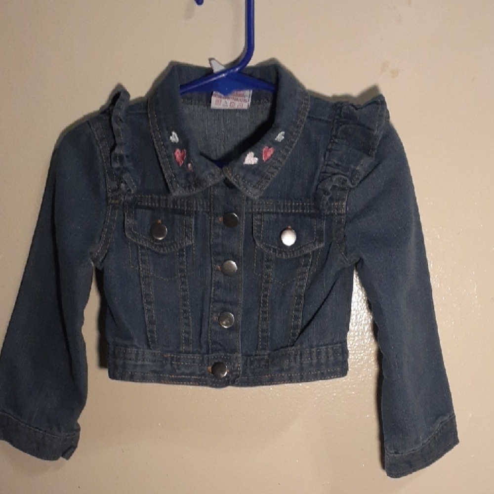 Nannette Denim Jacket with Heart Embroidery